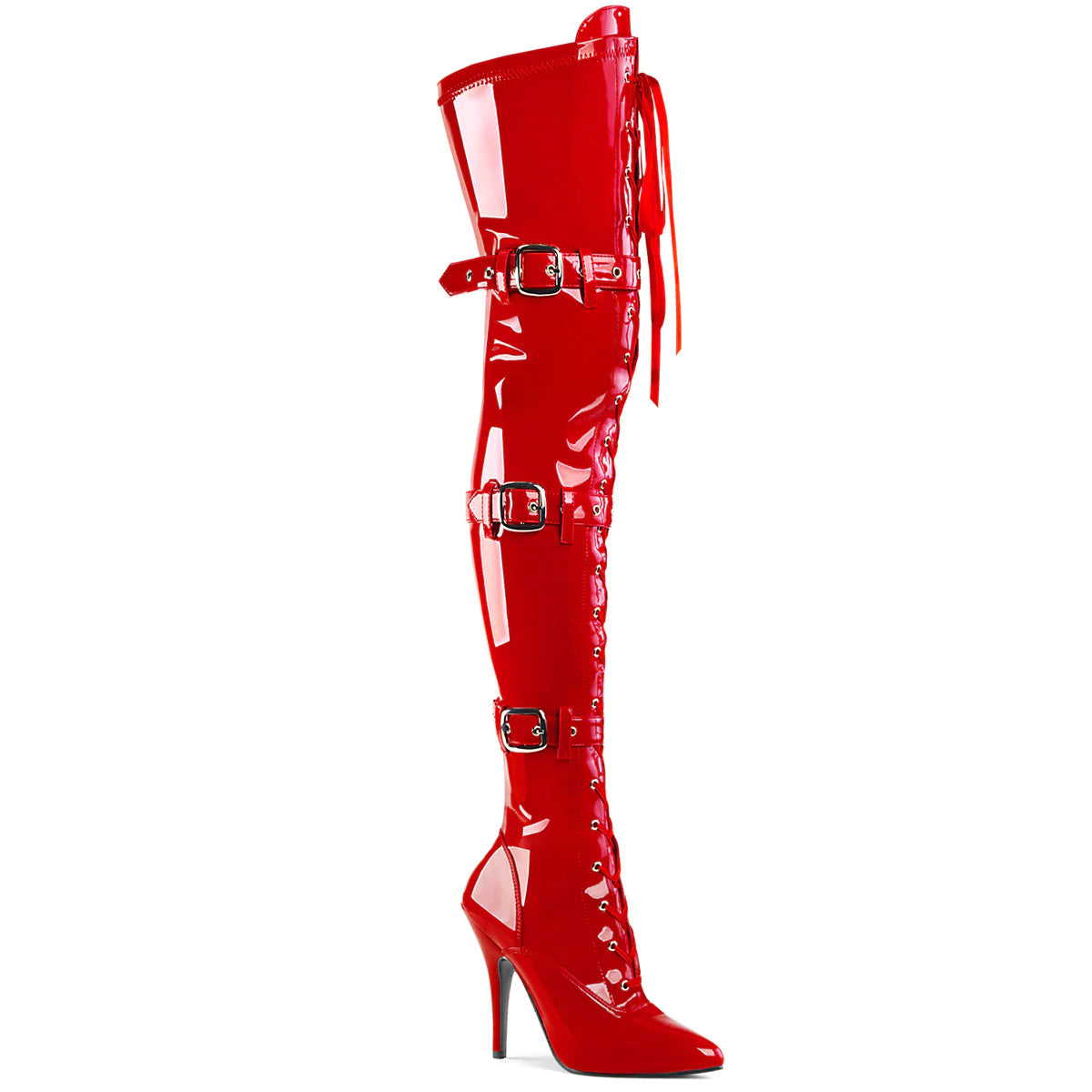 Showcasing Our Patent Thigh High Boots