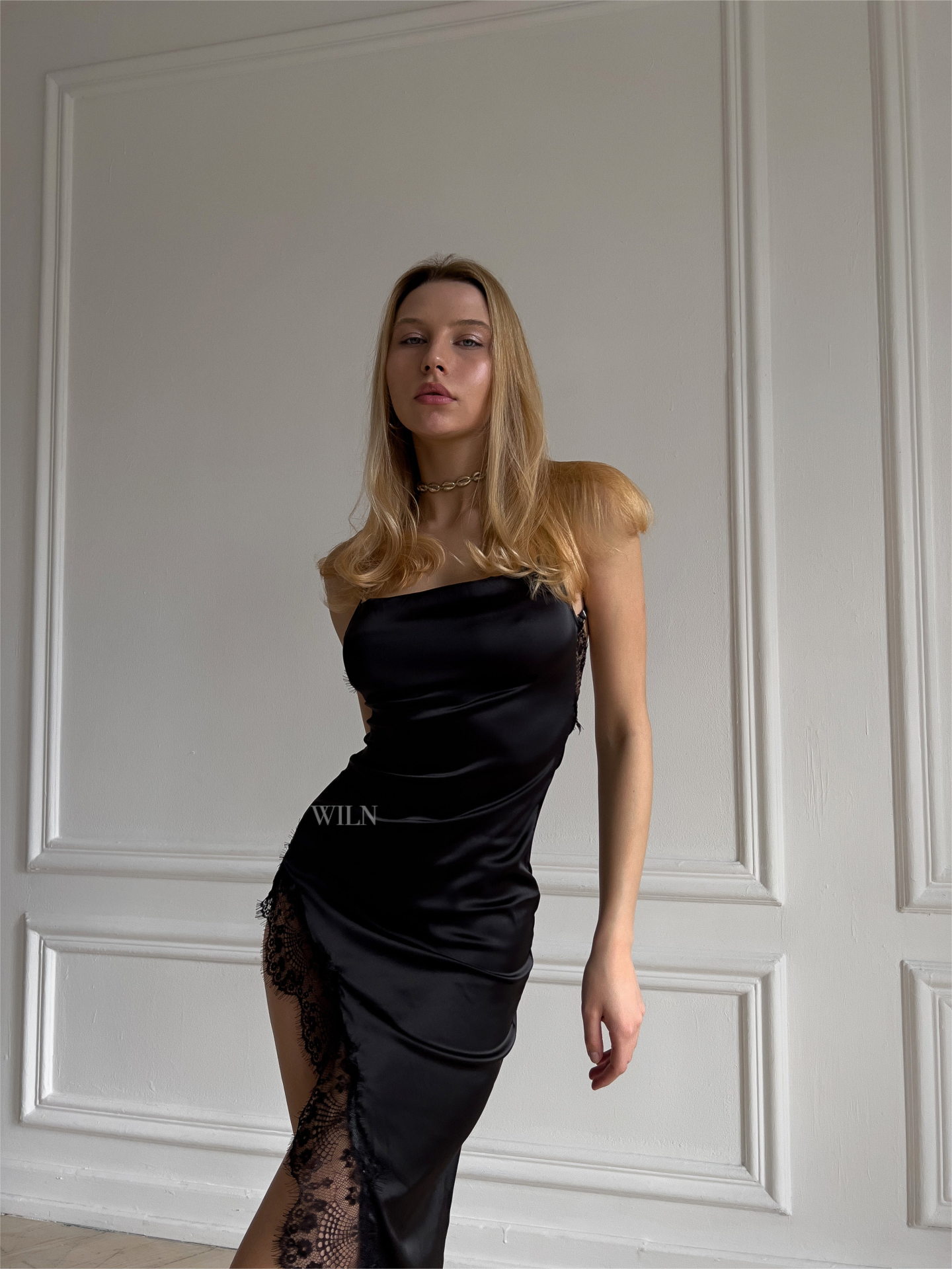 PARADOX Black Backless Nightdress