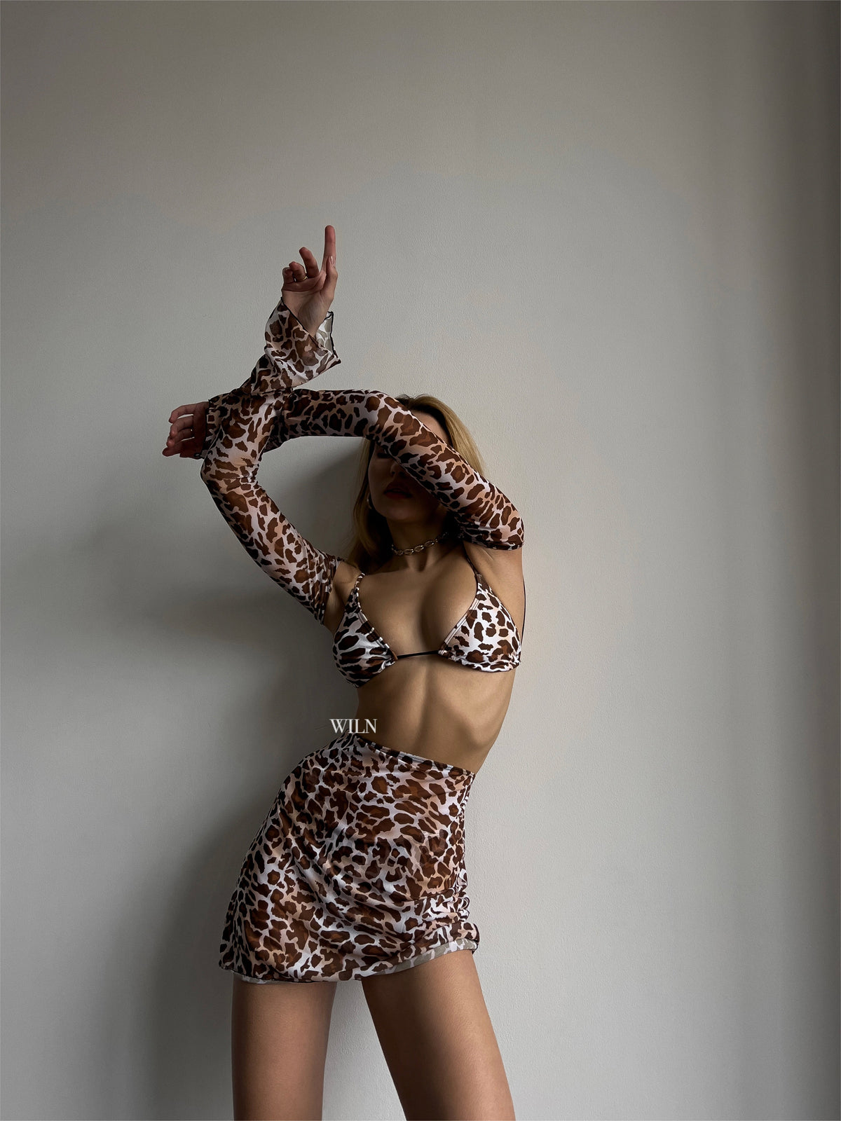 SWAY 4 piece leopard print swimsuit
