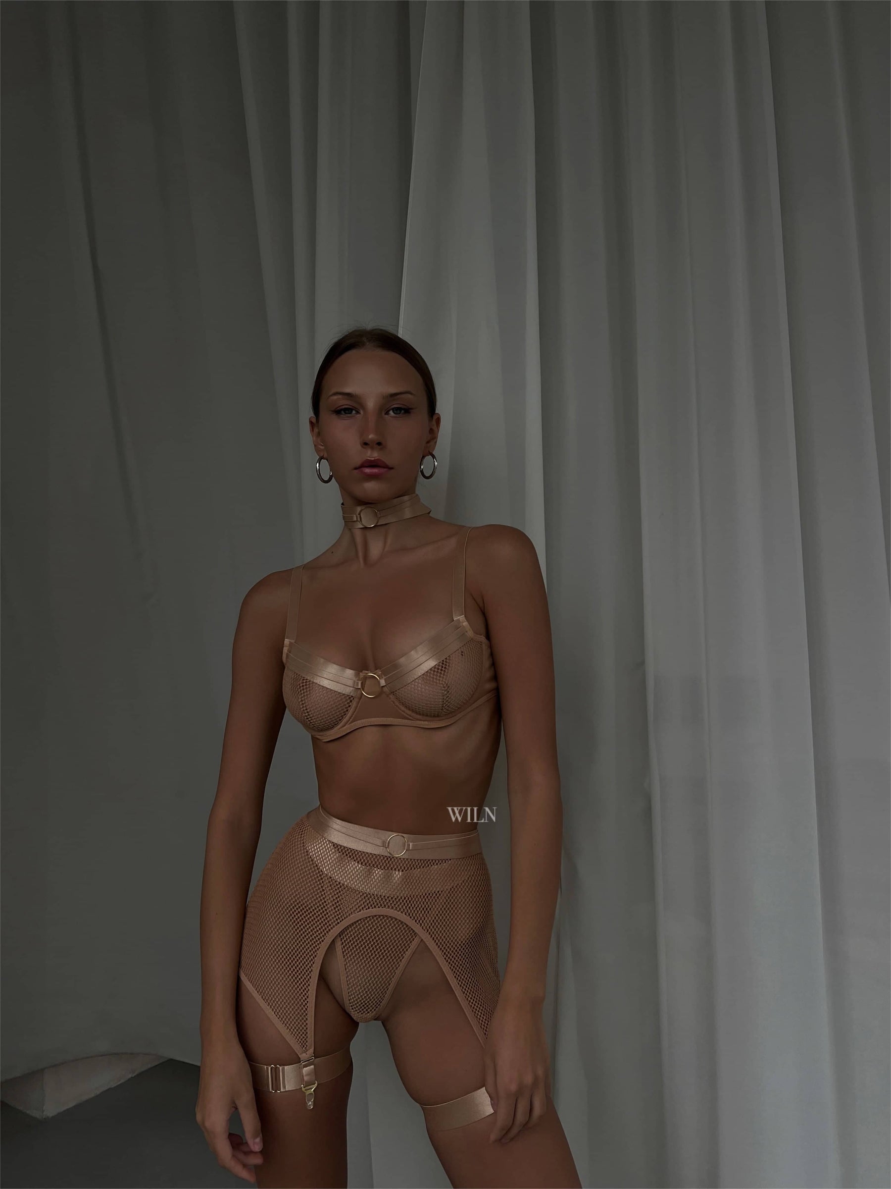 Nude RAVENOUS 4 Piece Lace Lingerie Set