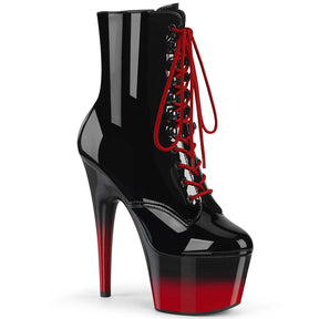 ADORE-1020BR-H Black & Red Calf High Boots