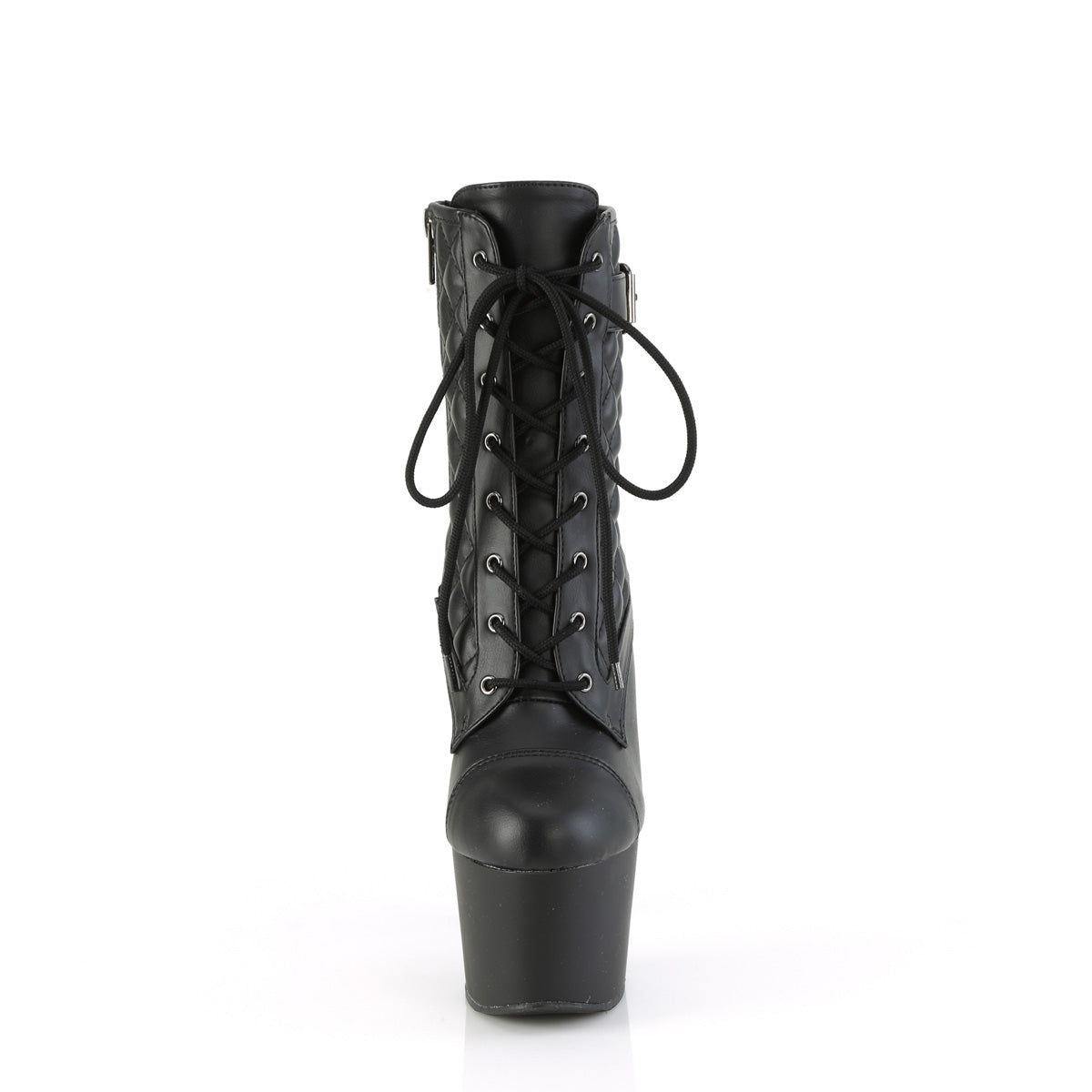 ADORE-1033 Buckled Lace-Up Ankle Boot