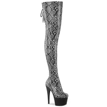 ADORE-3008SP-BT Stretch Snake Print Pull-On Thigh Boot