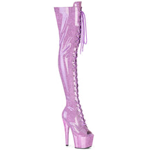 ADORE-3021GP Peep Toe Lace-Up Thigh Boot