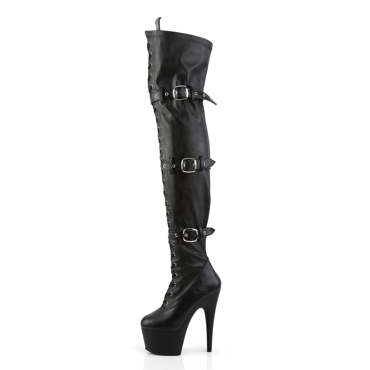 ADORE-3028 Black Thigh High Boots Black Multi view 4