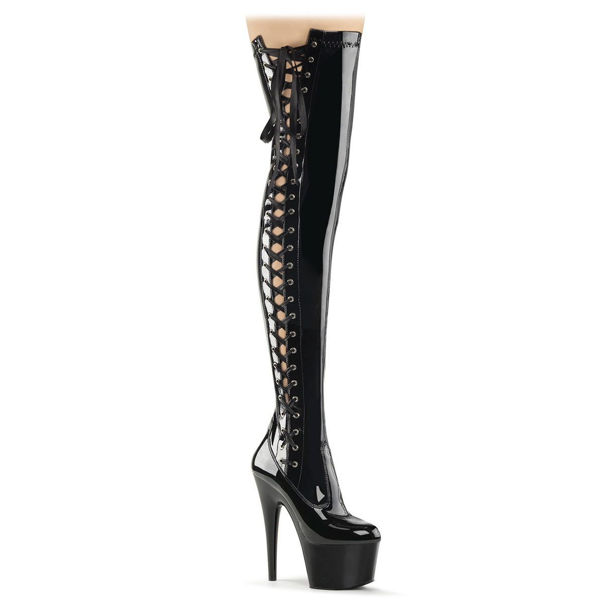 ADORE-3050 Black Thigh High Boots  Multi view 1