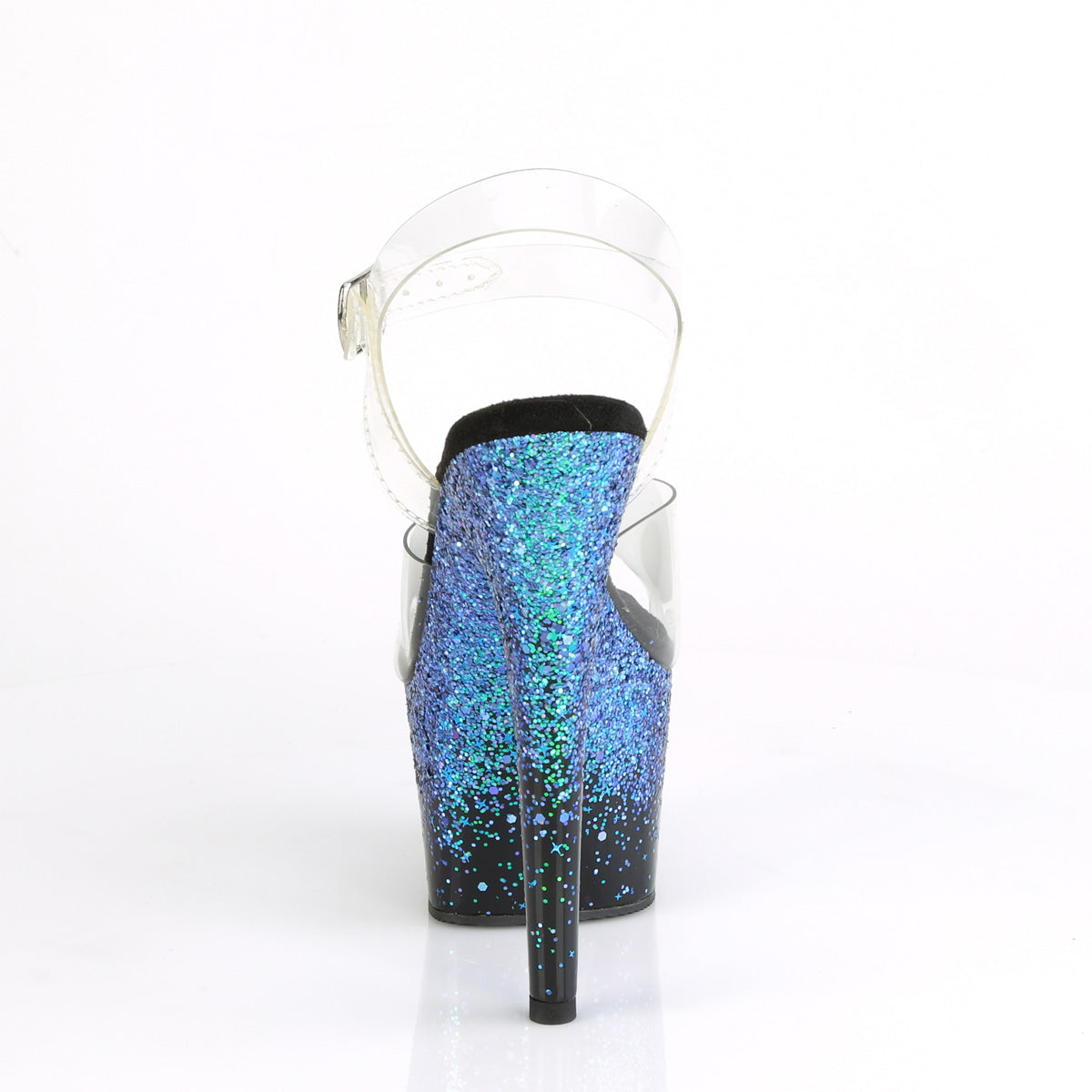 ADORE-708SS Black & Blue Ankle Peep Toe High Heel Black & Blue Multi view 3