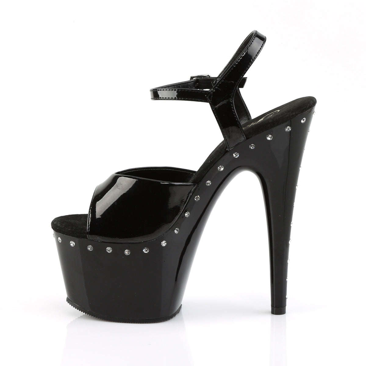 ADORE-709LS Black Ankle Peep Toe High Heel  Multi view 4