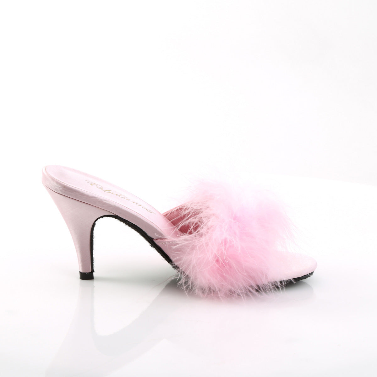 AMOUR-03 Fluffy Mule High Heels Pink Multi view 2