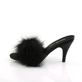 AMOUR-03 Fluffy Mule High Heels Black Multi view 4