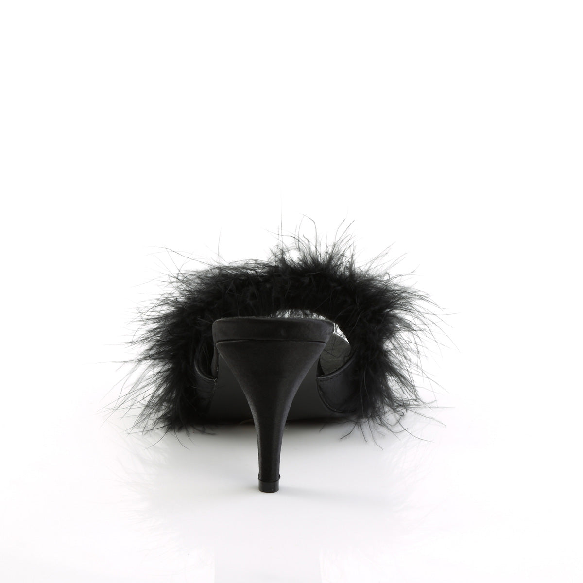 AMOUR-03 Fluffy Mule High Heels Black Multi view 3
