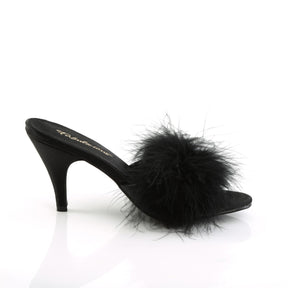 AMOUR-03 Fluffy Mule High Heels Black Multi view 2