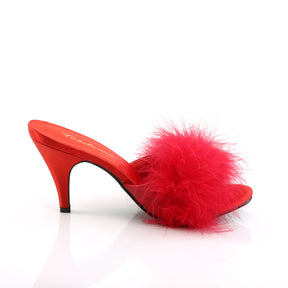 AMOUR-03 Fluffy Mule High Heels Red Multi view 2