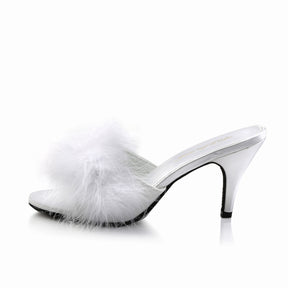 AMOUR-03 Fluffy Mule High Heels White Multi view 4