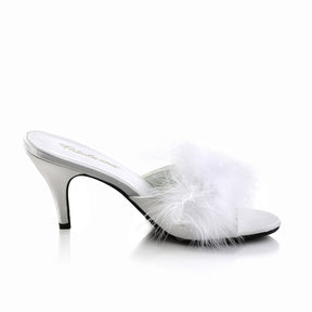 AMOUR-03 Fluffy Mule High Heels White Multi view 2