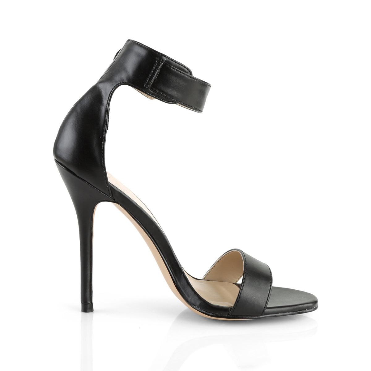 AMUSE-10 Cream Patent Sandal High Heel Black Multi view 2