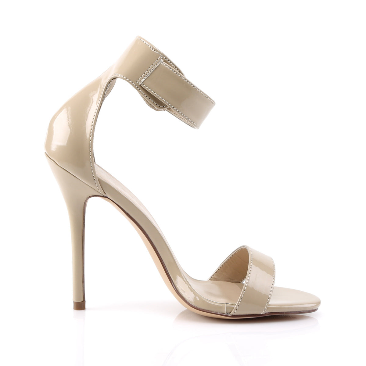 AMUSE-10 Cream Patent Sandal High Heel Nude Multi view 2
