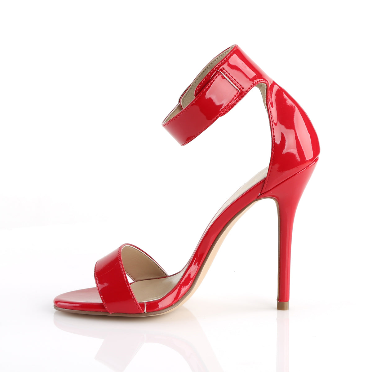 AMUSE-10 Cream Patent Sandal High Heel Red Multi view 4