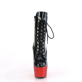 BEJEWELED-1020-7 Calf High Boots Black & Red Multi view 5