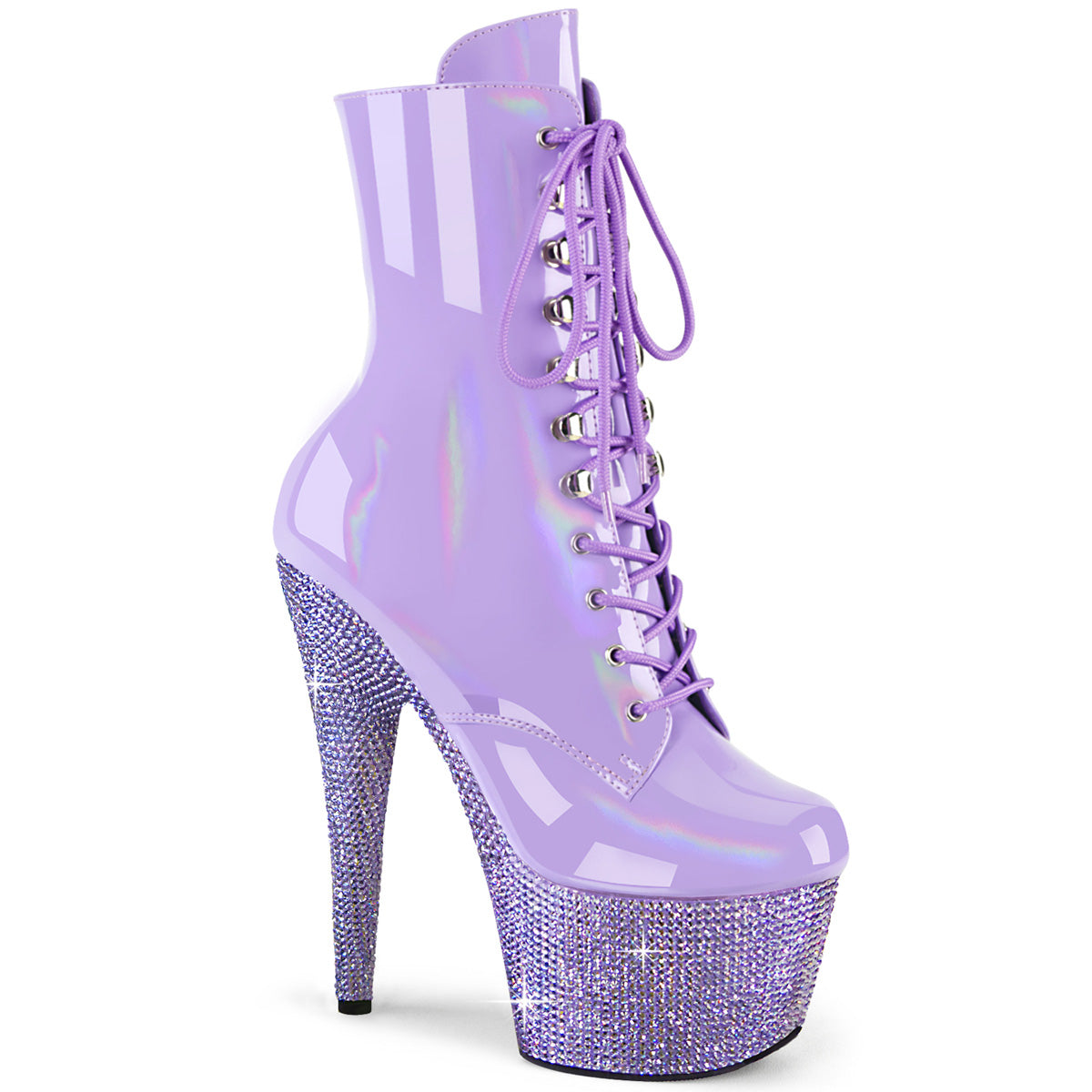 BEJEWELED-1020-7 Calf High Boots Purple Multi view 1