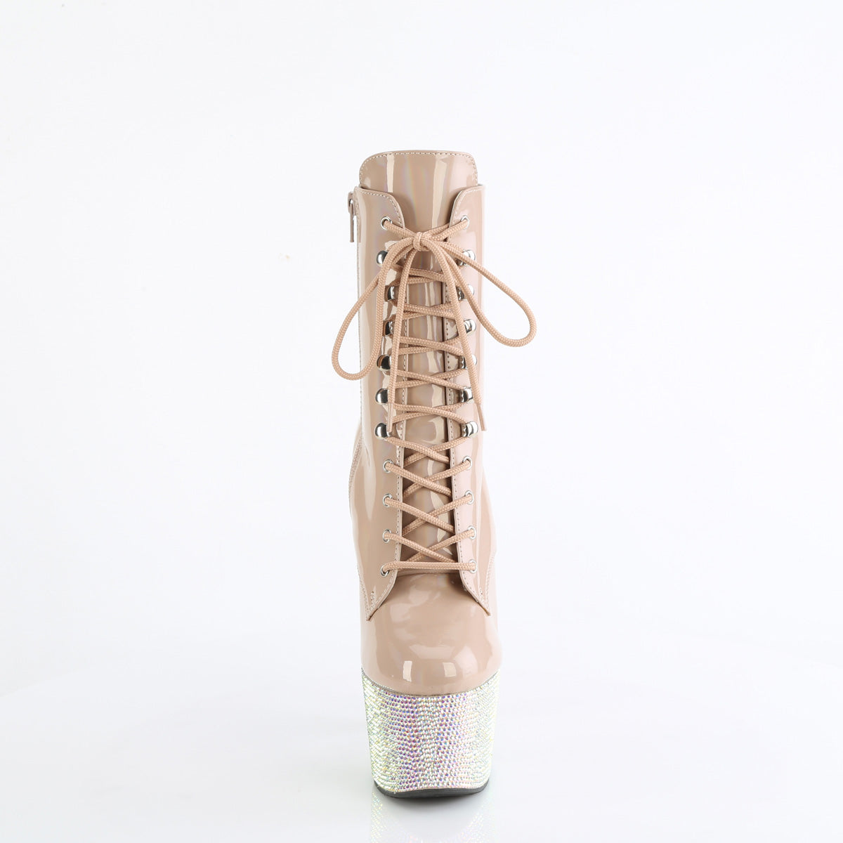 BEJEWELED-1020-7 Calf High Boots Nude Multi view 5