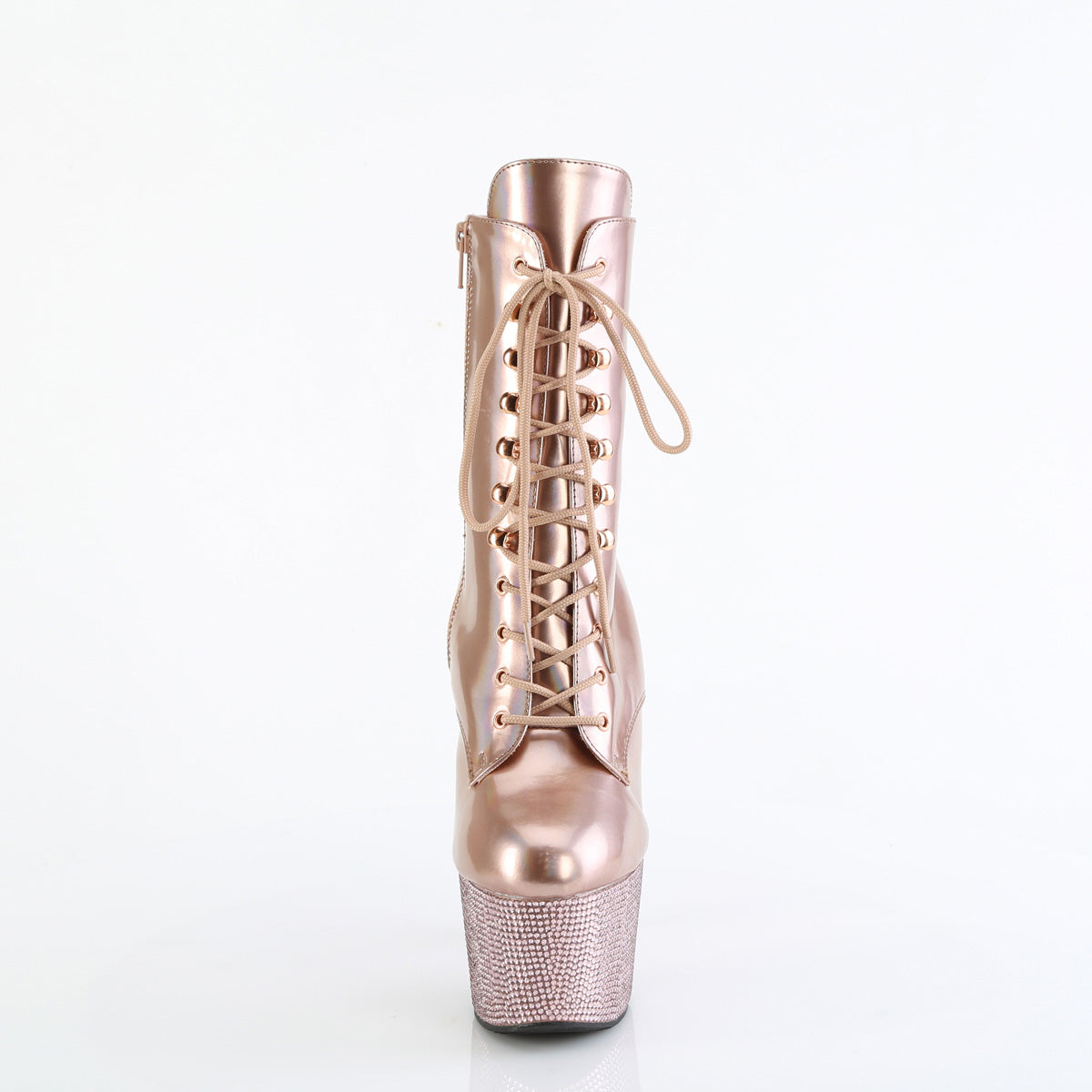 BEJEWELED-1020-7 Calf High Boots Rose Gold Multi view 5