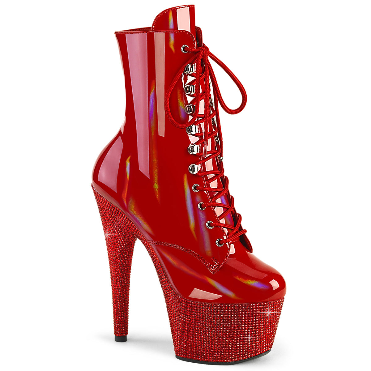 BEJEWELED-1020-7 Calf High Boots Red Multi view 1