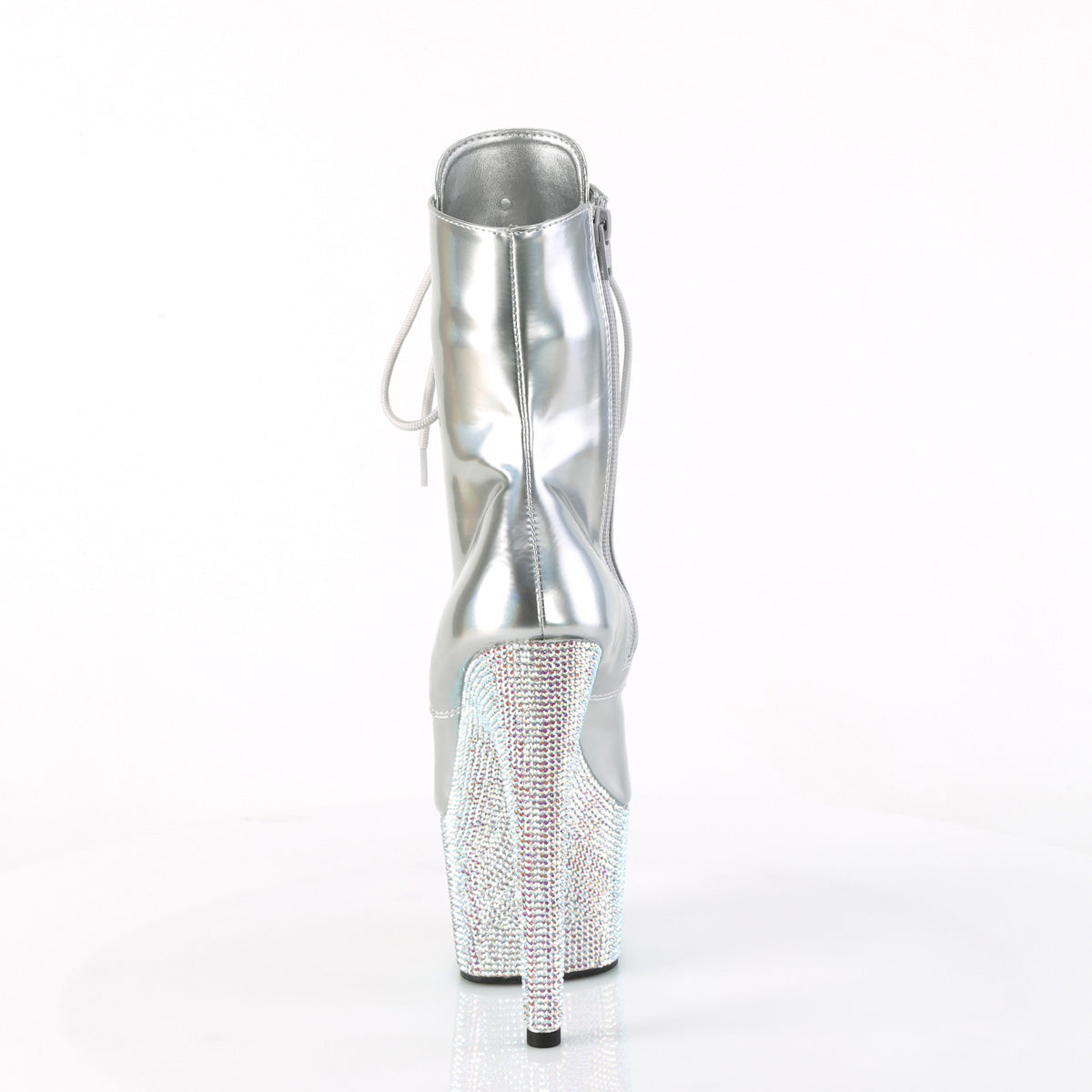 BEJEWELED-1020-7 Calf High Boots Silver Multi view 3