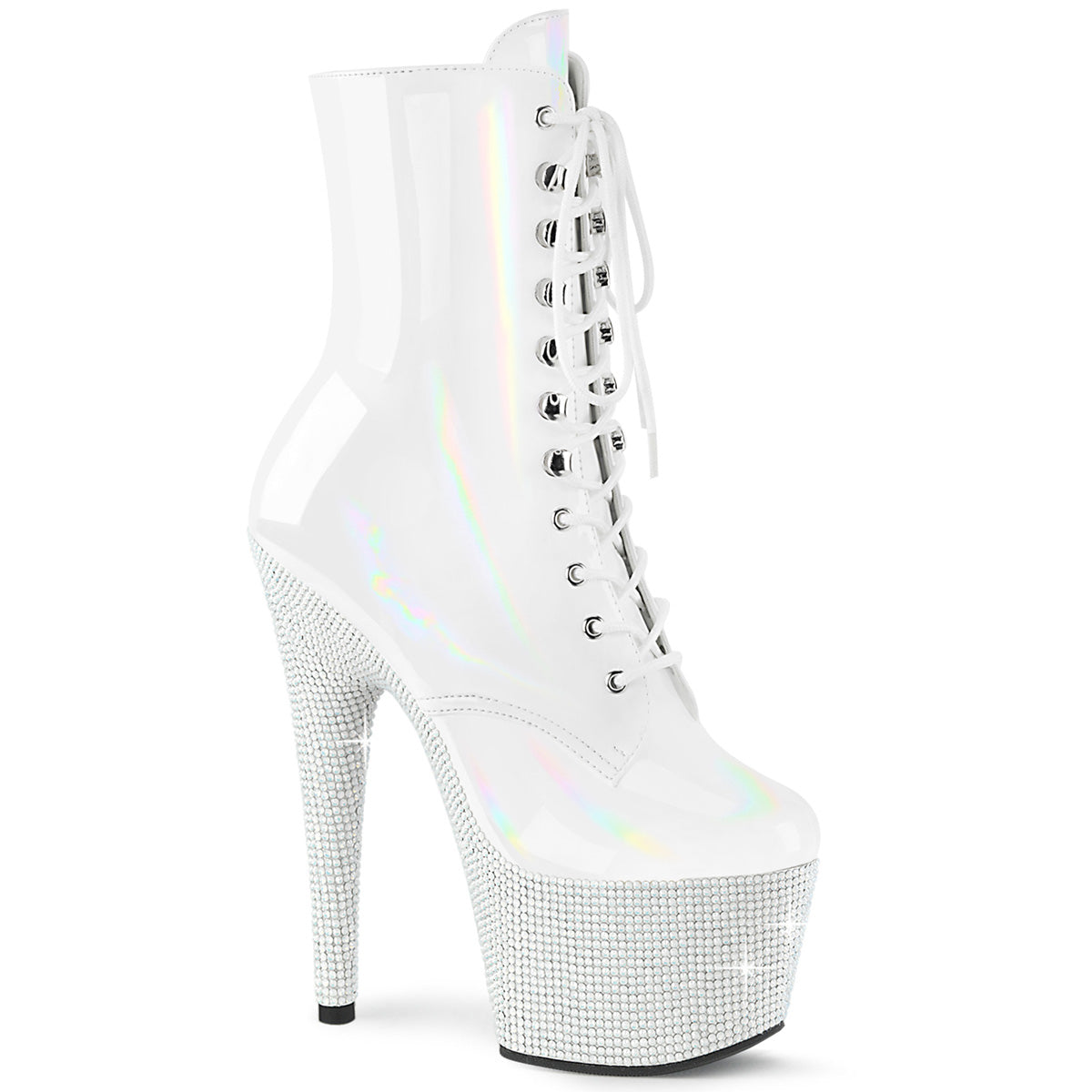 BEJEWELED-1020-7 Calf High Boots White Multi view 1
