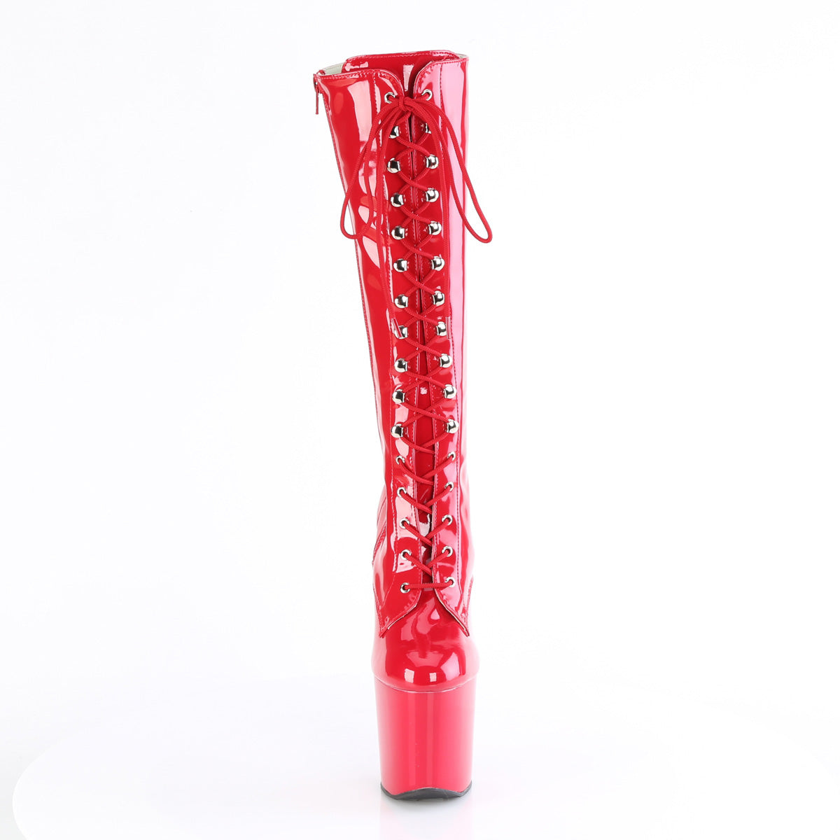 CRAZE-2023 Knee High Heelless Boots Red Multi view 5