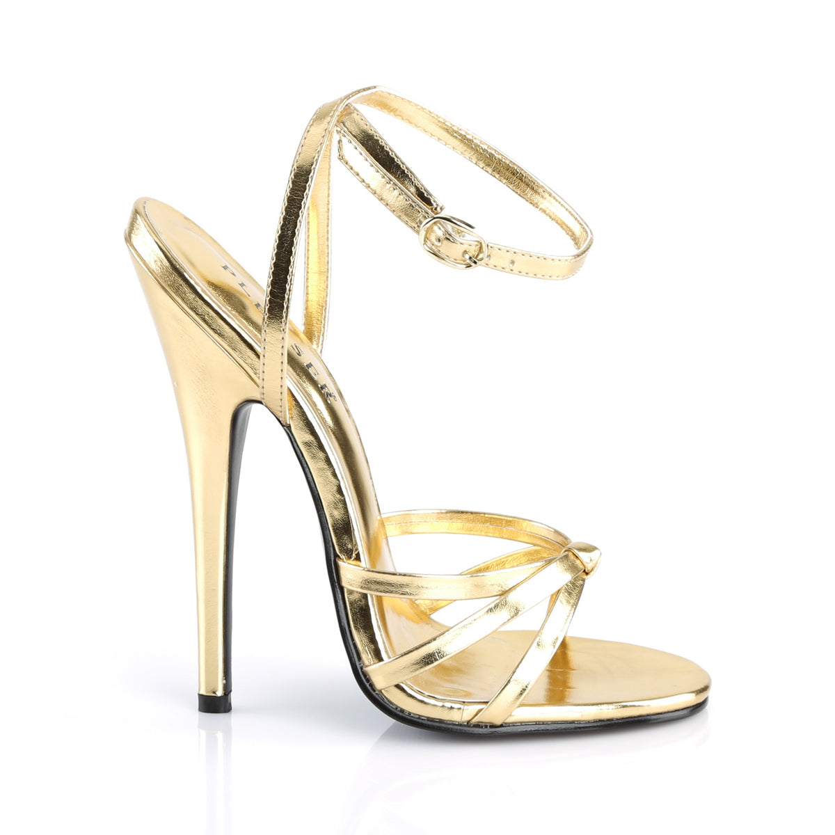 DOMINA-108 Gold 6 Inch Heel Sandals