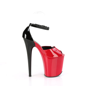 FLAMINGO-868 Black & Red Ankle Peep Toe High Heel Red & Black Multi view 2