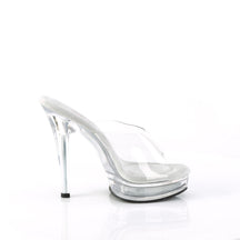 MAJESTY-501 Black & Clear Slide High Heel