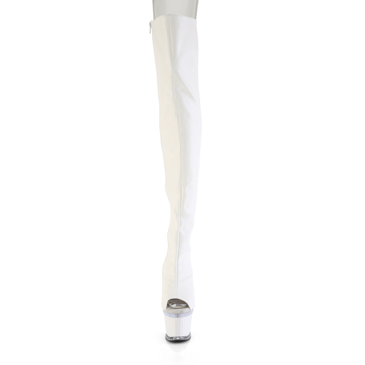 SPECTATOR-3030 Textured Lace-Up Back Thigh Boot White Multi view 5