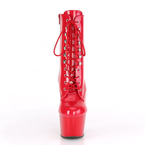 ADORE-1020 Red Lace Up Ankle Boots