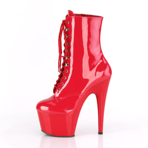 ADORE-1020 Red Lace Up Ankle Boots