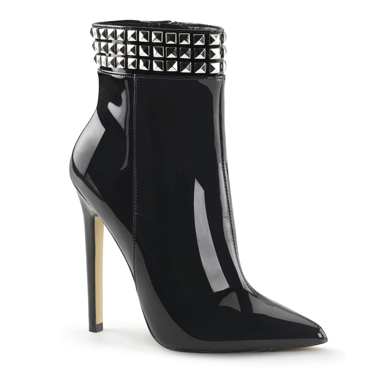 SEXY-1006 Black Studded Ankle Boots