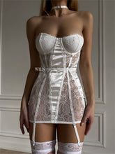 HONEYMOON Lace and Satin Teddy
