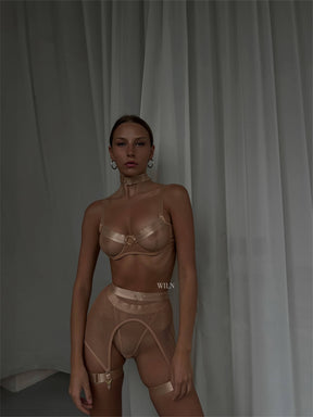 Nude RAVENOUS 4 Piece Lace Lingerie Set