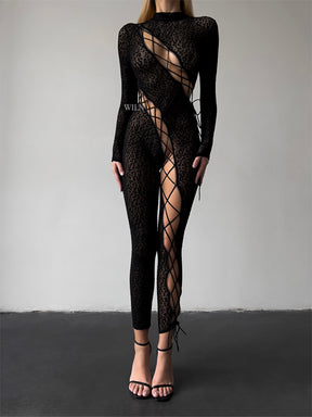 TRYST Leopard Catsuit