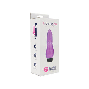 Loving Joy 7 inch Realistic Vibrator Purple