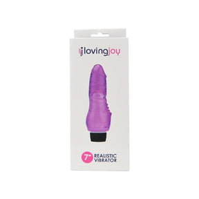 Loving Joy 7 inch Realistic Vibrator Purple