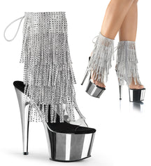 ADORE-1017RSF Sparkly Fringe Boots