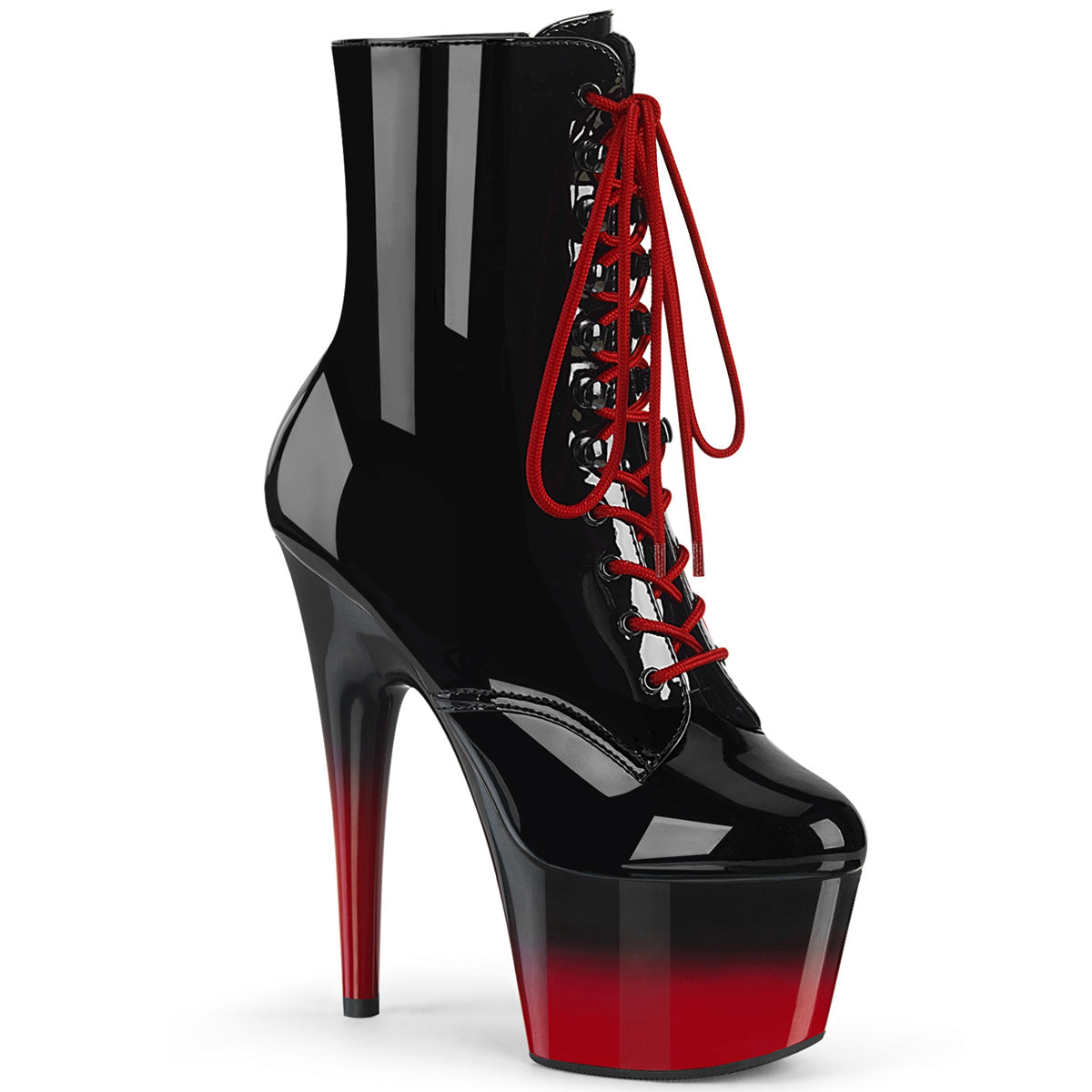 ADORE-1020BR-H Black & Red Calf High Boots