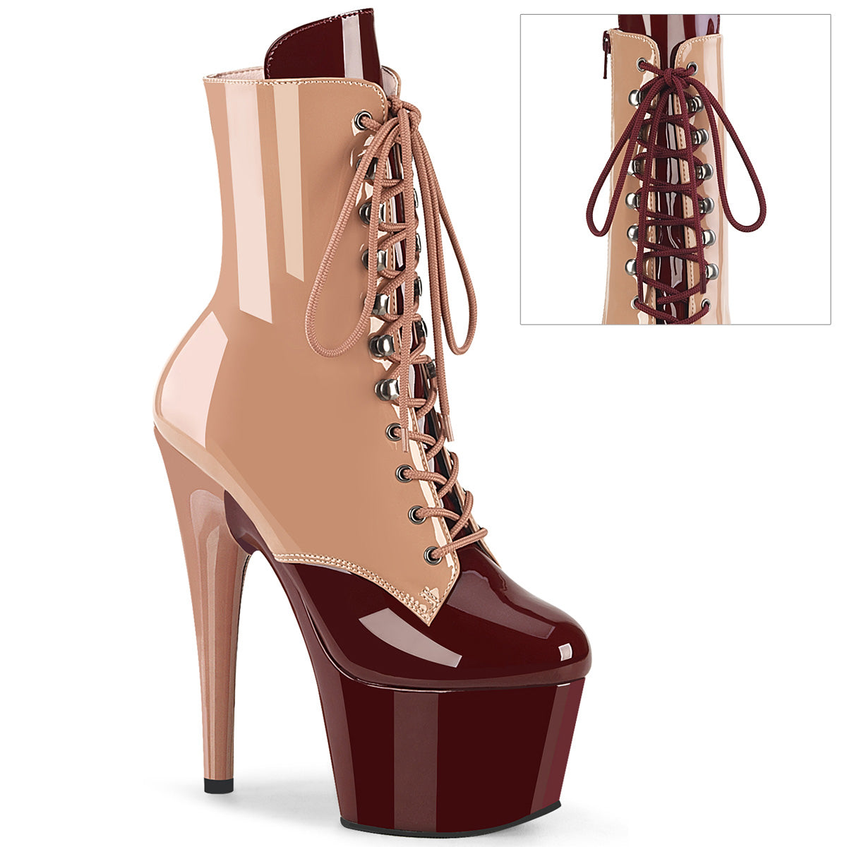 ADORE-1020DC Two Tone Lace-Up Ankle Boot