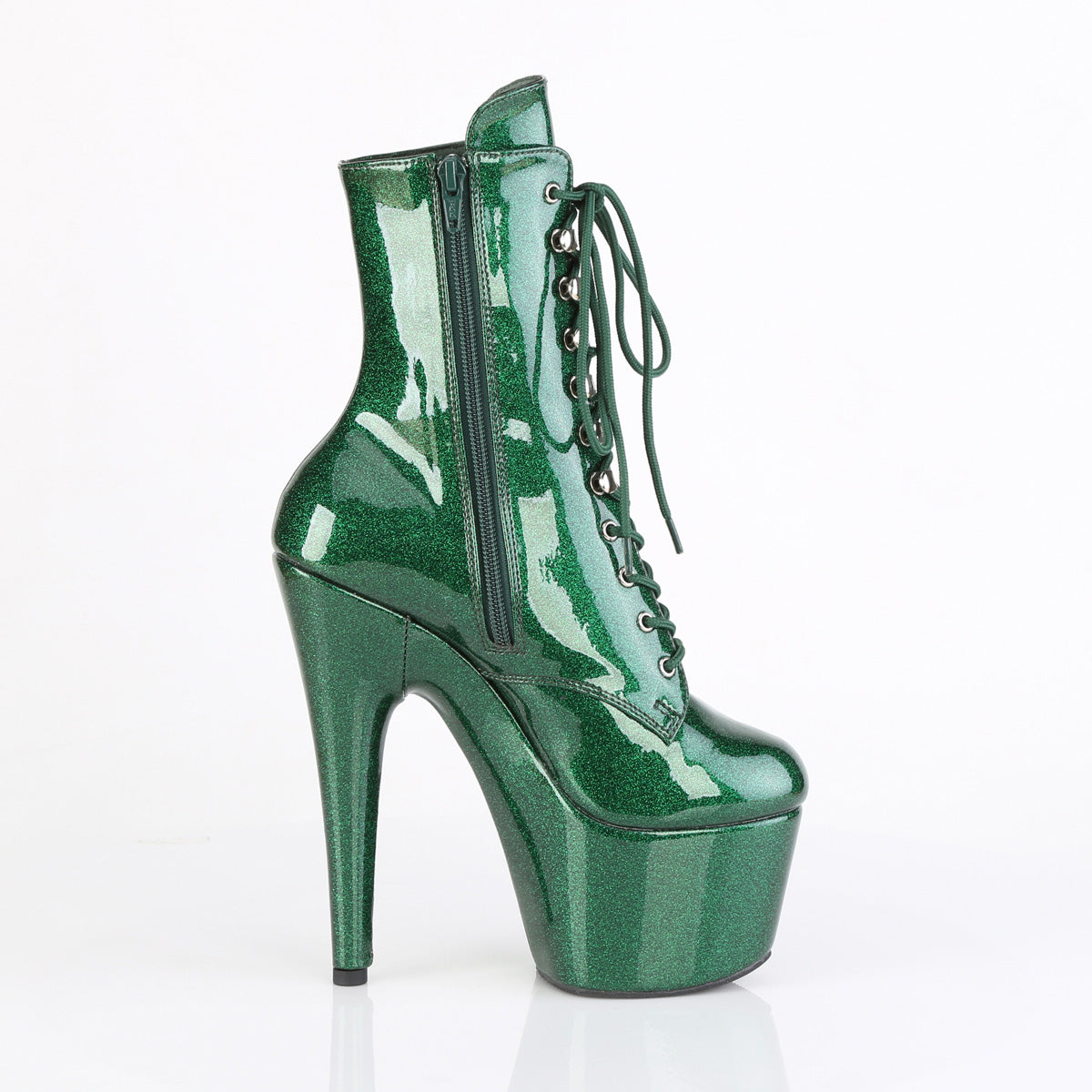 ADORE-1020GP Emerald Green Glitter Calf High Boots  Multi view 2