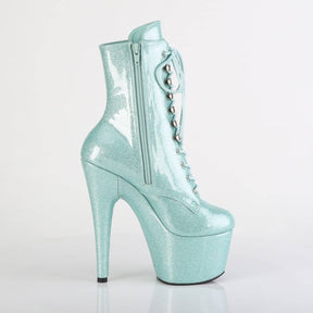 ADORE-1020GP Mint Green Glitter Calf High Boots