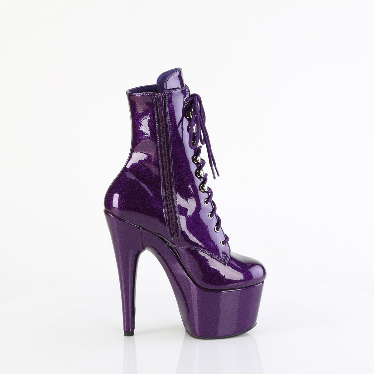 ADORE-1020GP Purple Glitter Calf High Boots  Multi view 2