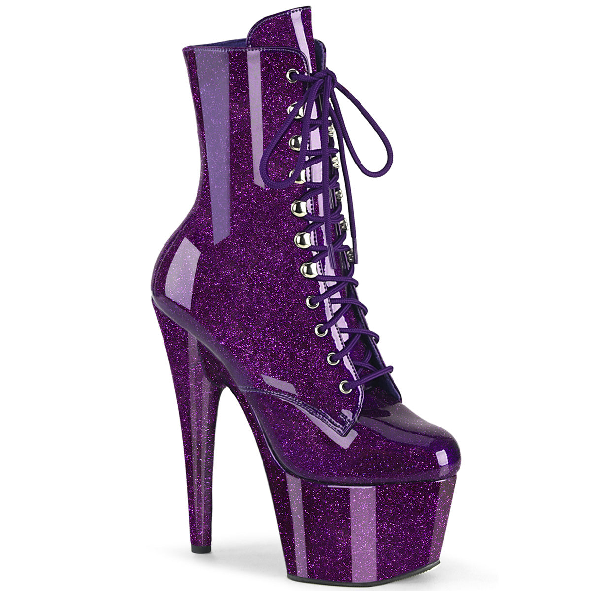 ADORE-1020GP Purple Glitter Calf High Boots  Multi view 1