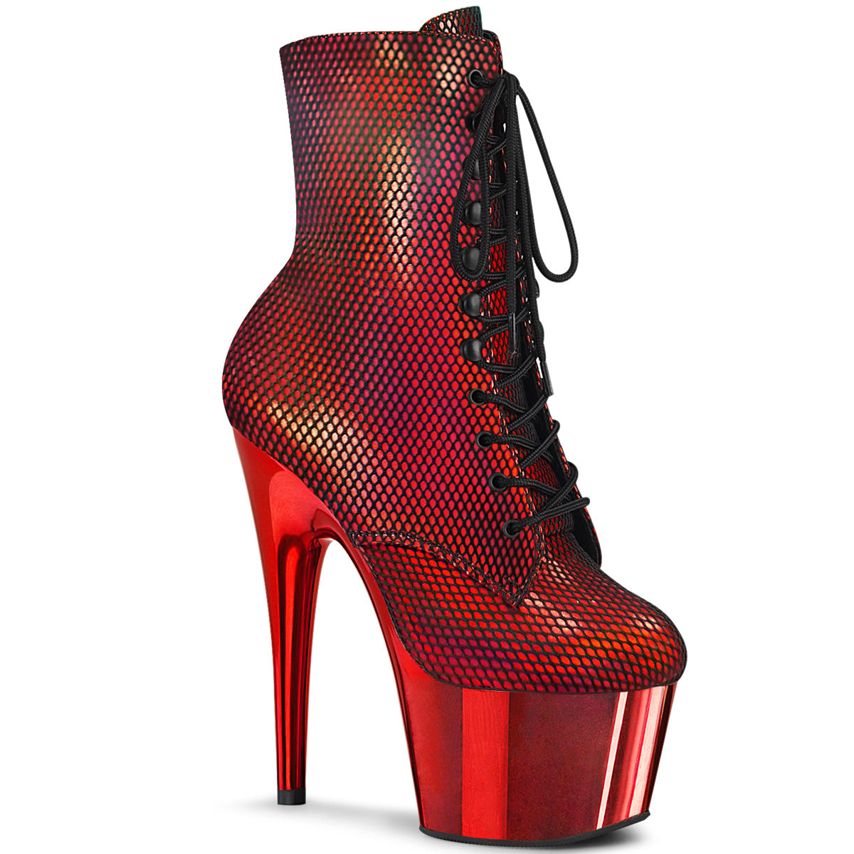 ADORE-1020HFN Rose Gold & Multi Colour Calf High Boots Red Multi view 1